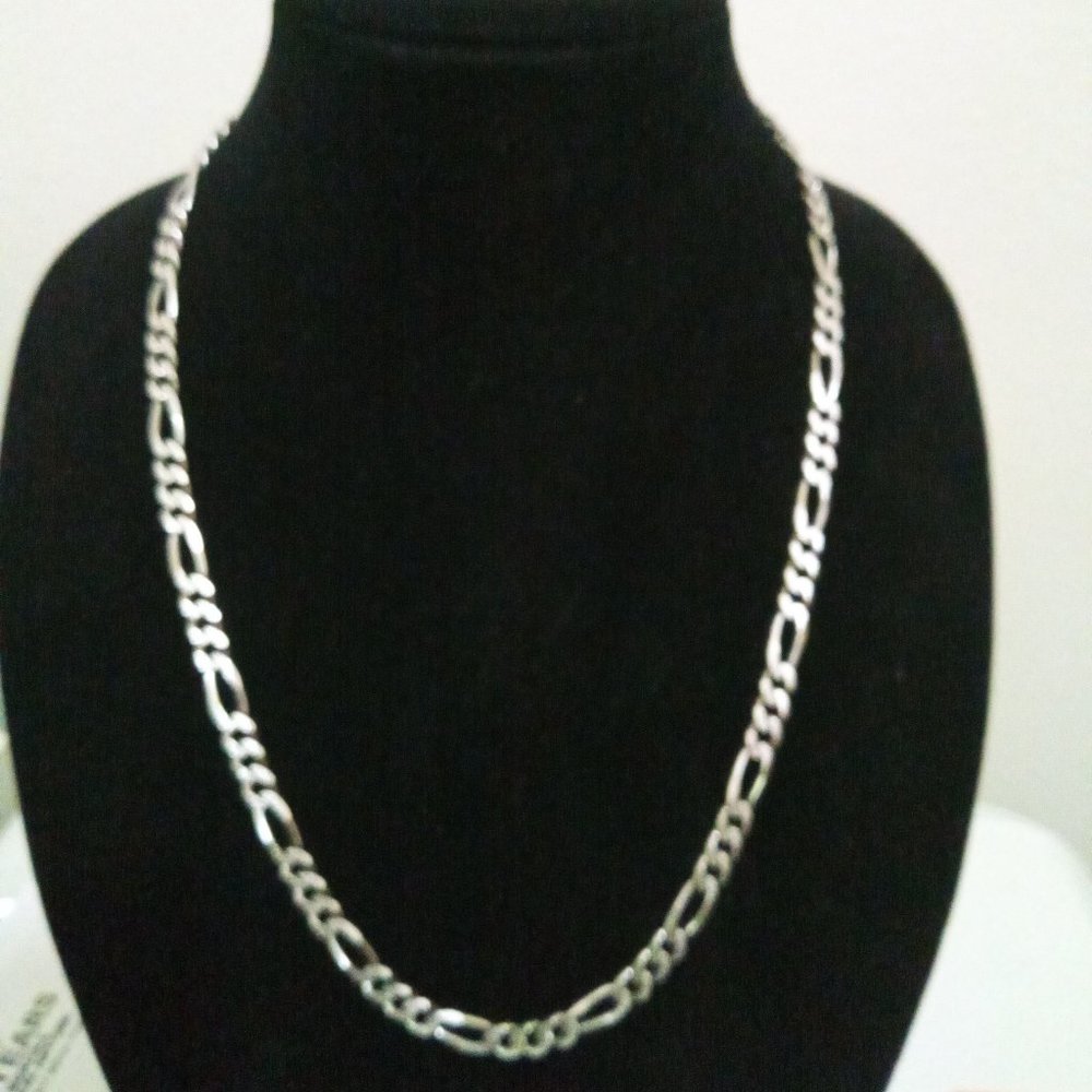 35.6 gm Sterling Silver Figaro Necklace